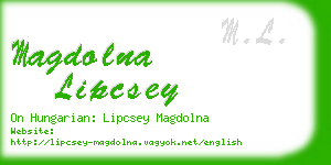 magdolna lipcsey business card